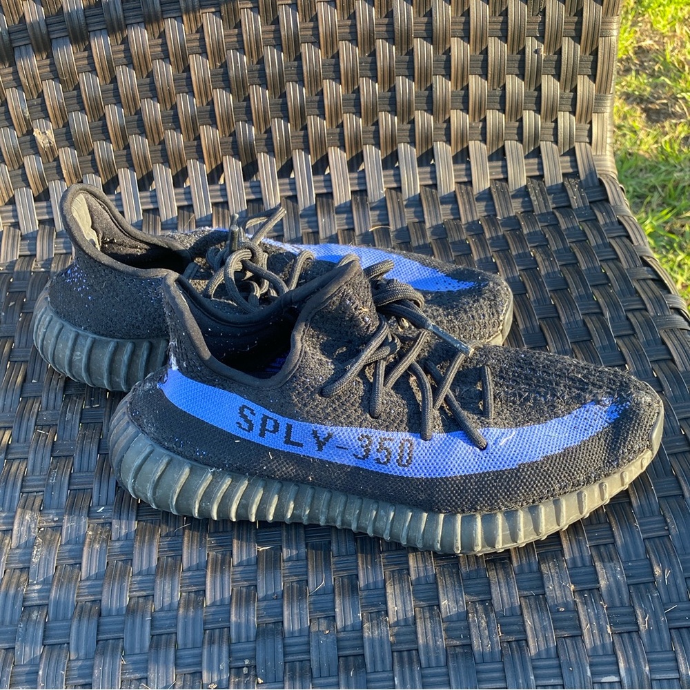 Yeezy Boost 350 Black with blue